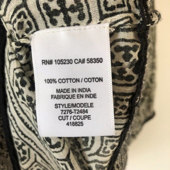 JOIE Cherre Top Artisan Blouse Geometric Boho Pattern Aztec Tribal Print Goddess - Picture 9 of 9